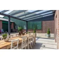 terrassana Terrassendach Premium Komplettset inkl. 8 mm VSG-Glas in KLAR, BxT: 506x250 cm, Bedachung 8 mm VSG Glas
