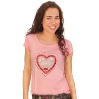 Hangowear Trachtenshirt Trachtenshirt Damen - VIANA - grau, rosa