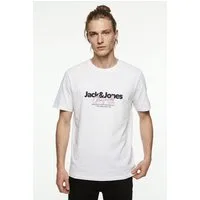 Jack & Jones T-Shirt JORCASSIS TEE SS CREW NECK FST mit Logo Schriftzug