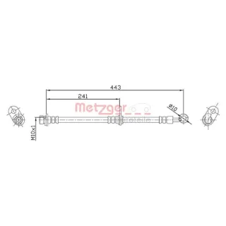 Metzger Bremsschlauch vorne links Honda CR-V RD