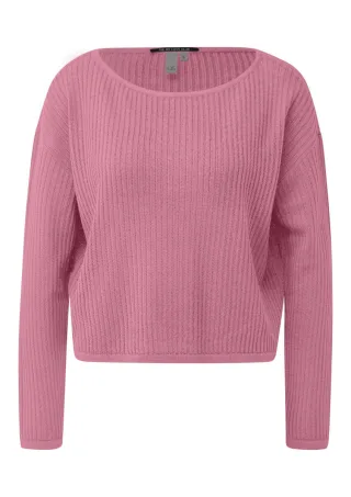 Q/S designed by - Rippstrick-Pullover pink - Gr. - XS