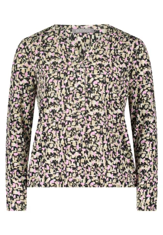 Betty & Co - Casual-Shirt black/taupe - Gr. - XL