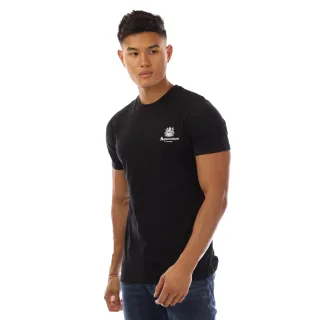 Aquascutum - "London" T-Shirt für Herren, Rundhalsausschnitt (Schwarz/Weiß)