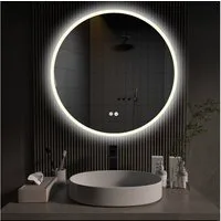 HOKO Badspiegel Wandspiegel Antibeschlage und Beleuchtung Badezimmerspiegel (Touch-Schalter Lichtspiegel)