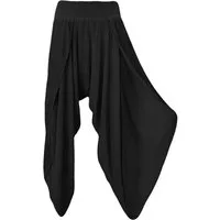 OriginalYou Haremshose Luftige Damen Hosen Sommerhosen mit Beinschlitzen super leichtes Sommergewebe, offenes Bein