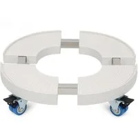 Clanmacy Pflanzenroller Pflanzenroller Blumenroller Blumentopfuntersetzer Ø38 cm Weiß