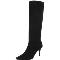 Ital-Design Damen Kniehohe Stiefel spitz mit Stilettoabsatz High-Heel-Stiefel (92299819) Pfennig-/Stilettoabsatz Stiefel in Schwarz