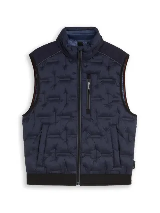 Tom Tailor - Hybrid Steppweste mit Stehkragen sky captain blue - Gr. - XXL