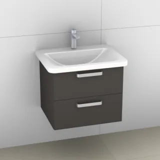 Artiqua 412 Waschtischunterschrank für Tonic II K0878 Stahlgrau, 412-WU2L-I49-7142-88 412-WU2L-I49-7142-88
