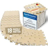 NEOLYMP Bodenmatte Robuste Bodenschutzmatte - Fitness - Schutzmatte Boden - Fitnessmatte (18 Puzzlestücke inkl. Randteile, 18 Schutzmatten Boden inklusive Randstücke - Puzzletechnik Sportmatte), Schützt Fußboden, EVA Matte, Studioqualität, Anti-Rutsc
