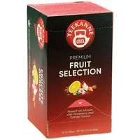 TEEKANNE Tee Premium Früchte Auslese, 20 Beutel, Früchtetee mit Erdbeer- und Orangenaroma