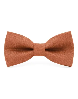 mr. célestin - Fliege aus Leinen - Cottage braun/orange - Gr. - OS