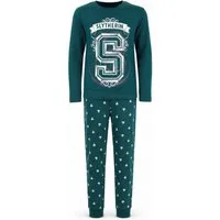 Harry Potter Schlafanzug Harry Potter Gryffindor Slytherin Jungen langarm Pyjama Gr. 134 bis 164, 100% Baumwolle
