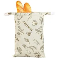Agger Brottasche Bienenwachs Brotbeutel, Wiederverwendbare Brotbeutel Leinen 43×33 cm