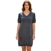 Estefania for woman Sommerkleid Estefania for woman, 198-5105 Stickerei auf der Vorderseite " Summer vibes"