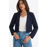 Imily Bela Kurzblazer Damen Langärmliges Jacken mit Revers und Knopfleiste (Packung, 1-tlg., 1per-Pack) einfarbig