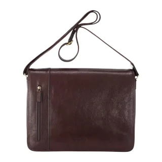 Braune Laptoptasche aus echtem Leder – Astor