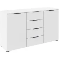 OTTO home Kombikommode Sideboard Schubladenkommode AGORDO mit Dekor- oder Hochglanzfront (in zwei Griff-Farben, Breite 120 cm), vier große Schubladen, mit insgesamt 4 Einlegeböden MADE IN GERMANY