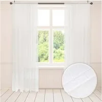 Asphald Gardine auf Maß Stickereilangstore Voile Vorhang Kräuselband Universalband (1 St), Kräuselband, transparent