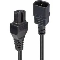 C14 an C15 'Hot Condition' Netzkabel, Stromversorgung schwarz, 2m