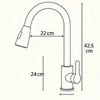 Faizee Home Küchenarmatur Küchenarmatur Faizee Home, Armaturen & Wasserhähne für Küche und Bad Hochwertige Armaturen aus Messing & Edelstahl, modern & langlebig
