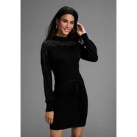 Laura Scott Strickkleid in Mini-Länge mit edler Spitze - NEUE KOLLEKTION