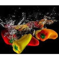 queence Herdblende-/Abdeckplatte Acrylglas - Paprika, Gemüse, Rutschfeste Abdeckung - Küchenwand Schutz, Acrylglas, (1 tlg)