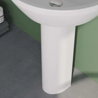 VitrA Integra Standsäule 6936L003-7035 weiß, für Handwaschbecken/Waschtisch