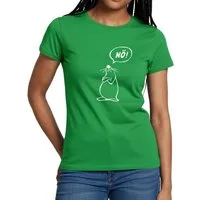 Spreadshirt T-Shirt Maus Lustiger Spruch Nö Bevor Du Fragst Nein Frauen T-Shirt (1-tlg)