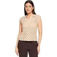 Cartoon Kurzarmshirt Damen mit V-Ausschnitt (1-tlg)