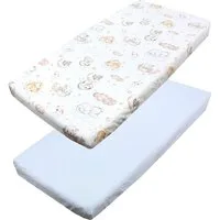 TupTam Spannbettlaken Baby Spannbettlaken Spannbetttuch für Babybett Kinderbett 2er Pack