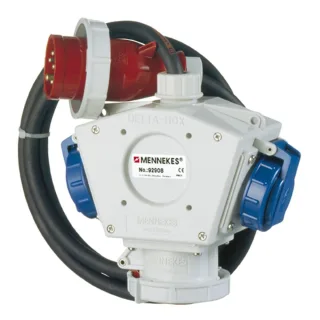Mennekes Dreifachverteiler Deltabox 230 V/400 V, 16 A , Anschlusskabel:2m
