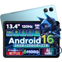 DOOGEE U13Pro Android 16 Tablet 13 Zoll, 11000mAh, 120HZ, 256GB ROM, 5G WiFi Tablet (13.4", 256 GB, Android 16, Wifi, 36GB RAM (6+30GB erweitert), Gemini AI, 13MP, Widevine L1/Face ID/GPS)