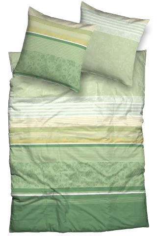 CASATEX Bettwäsche "Teri" 3 Stk. zarte Blüten und Streifen, frische, elegante Farben