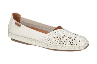 Pikolinos 578-4976 JEREZ Damen Slipper Halbschuhe wei? nata Echtleder bequeme...