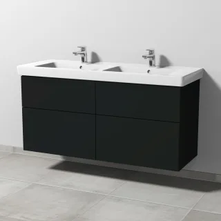 Sanipa 3way Waschtischunterbau zu Villeroy & Boch Subway 2.0 Waschtisch mit 4 Auszügen, Vulkan-Matt SP6171V