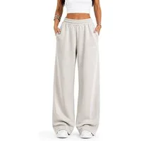 Smilodox Jogginghose Zadie Sweatpants Damen, Loose Fit, Wide Leg, für Gym & Freizeit aus Baumwolle, Slip-On, weich, elastisch, Komfort