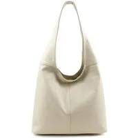 ITALYSHOP24 Shopper Made in Italy Damen echtes Leder Tasche Schultertasche Umhängetasche, Hobo Bag große Hauptfach Alltagstasche mit viel Stauraum leicht bequem