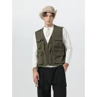 YOUTHUP Funktionsweste Herren Utility-Weste V-Ausschnitt