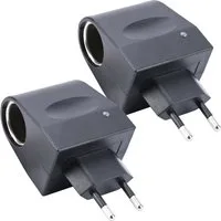 Casativo Spannungswandler 1000mA-Spannungswandler 230V auf 12V Gleichrichter Kfz-Steckdose-12W, (2 St., 1er-Set & 2er-Set), 230V zu 12V Kfz-Netzadapter für Geräte bis maximal 12 Watt / 1000mA