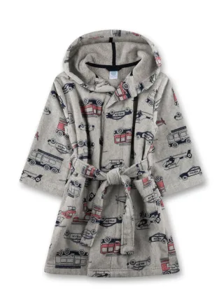 Sanetta - Bademantel/Morningcoat hellgrau melange - Gr. - 104