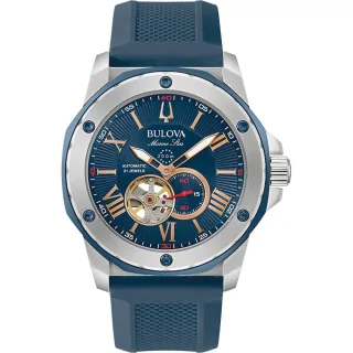 Bulova Marine Star Blau Herren Armbanduhr 98A282