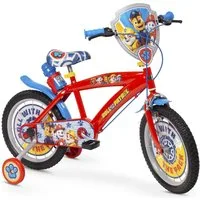 Toimsa Bikes Kinderfahrrad Paw Patrol Fahrrad – 12/14/16 Zoll mit Stützrädern Trinkflasche, 1 Gang, Kettenschutz, Schutzbleche, Stützräder, Trinkflasche