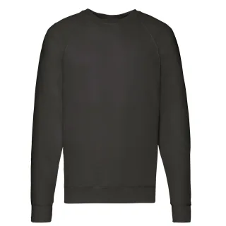 Fruit of the Loom - Sweatshirt für Herren/Damen Unisex Raglanärmel (Schwarz)