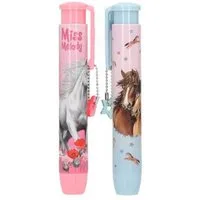 Depesche Radiergummi Miss Melody 1x Push Radierer - Magischer Radierstift mit süßem Anhänge