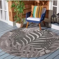 Sanat Teppich Floral Outdoor, rund, Höhe: 6 mm, In- und Outdoor geeignet, florales Design, Balkon, Terasse