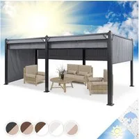 blumfeldt Pavillon Pantheon Cortina Faltpavillon 3x6 m Aluminium 4 Seitenteile UV, (Set), Pergola Terrassenüberdachung Grillpavillon Gartenpavillon Sonnenschutz