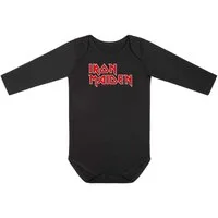 Metal Kids Langarmbody mit Iron Maiden (Logo) Aufdruck für Babys (0–24 M)