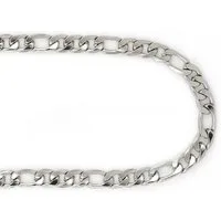 Karisma Schmuck Edelstahlkette Figaro Silber Männer Figarokette Hip Hop/Rapper Halsschmuck 6mm Breite, Herrenschmuck