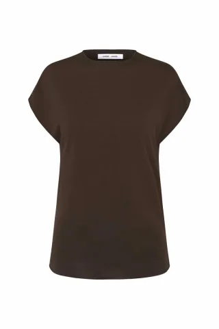 samsøe & samsøe - Geripptes Basic-Shirt braun - Gr. - XS